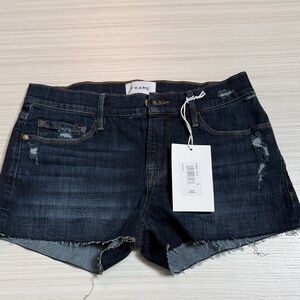 NWT Frame Distressed Denim Shorts Le Cutoff Size 26